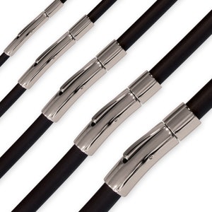 Tijdloze rubberen ketting | Ketting voor hangers | Choker in 7 lengtes 38-60 cm | 2 tot 6 mm dikte