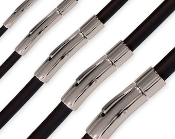 Timeless Rubber Chain I Necklace for Pendant | Black Choker in 7 lengths 38-60 cm | 2 to 6 mm thickness