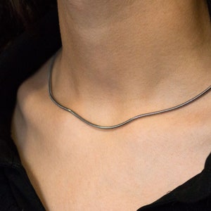 Schlangenkette Filigrane Halsketten aus Edelstahl Kette für Anhänger 41 bis 76 cm lang silbern Bild 2