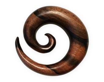 Lumaca di espansione a spirale in legno Arang fino a 22 mm falce di espansione tunnel plug espansore orecchio