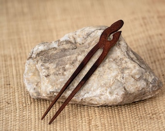 Hairpin Made of Narra Wood – Handmade Hair Fork made from Wood - Naturally Beautiful