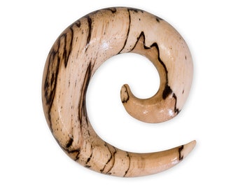 Spirale in legno tribale fino a 30 mm Espansore in legno Zebra Tamarindo Plug Tunnel Espansione Barella lumaca