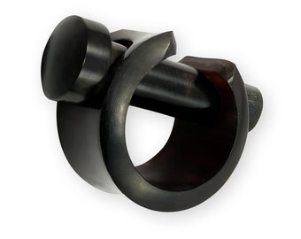 Tunnel Creole Ohr Plug Ohrgewicht Horn Piercing Schmuck Ohrring organisch schwarz 4-12 mm
