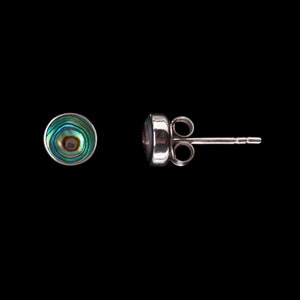 925 Silber Ohrstecker mit Paua Muschel Inlay Abalone Ohrringe Silberohrringe Bild 4