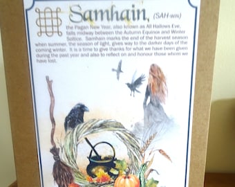 Samhain Greeting Card, Wiccan Greetings Card, Halloween Greeting Card, Wiccan, Samhain