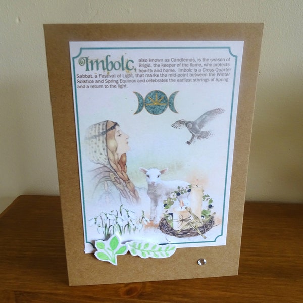 Imbolc Card, Candlemas Card, Imbolc Greeting Card, Celtic Seasons Cards, Wiccan Greeting Cards