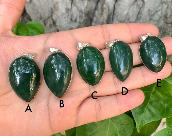 Beautiful Nephrite Jade Pendants, Green Nephrite Jade, Nephrite Jade Cabochons, Jade Stone Pendants, Green Jade Pendants, Green Nephrite