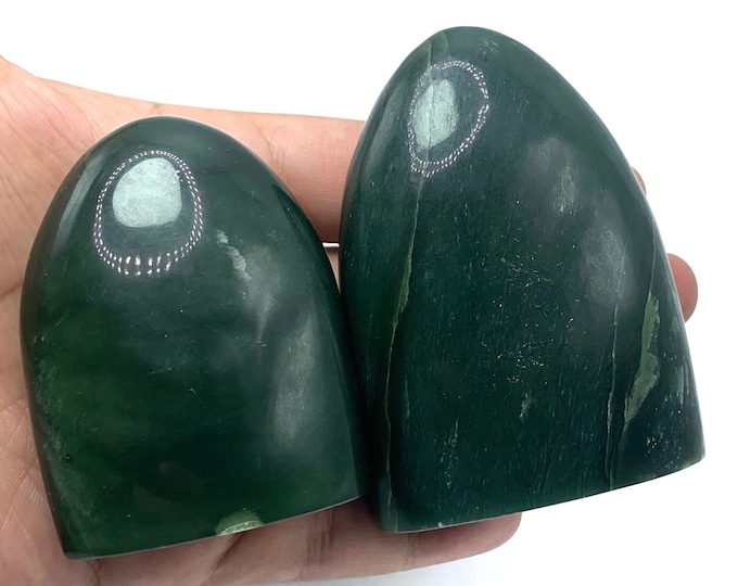 Green Serpentine Tongue Shape Free Form, Serpentine Free Form, Serpentine Stone