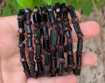 Black Tourmaline Bracelet, Tourmaline Bracelets, Black Tourmaline Bracelets, Tourmaline & Garnet Bracelet, Garnet Bracelet, Black Tourmaline