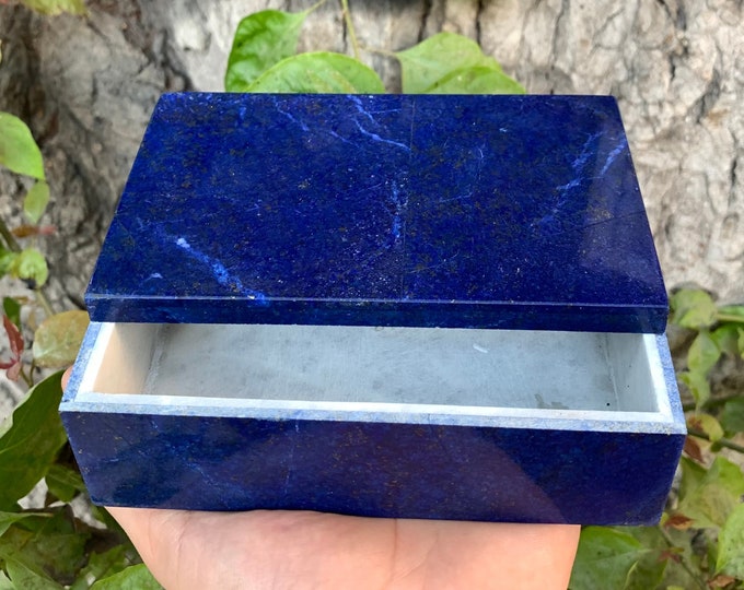770g Beautiful Quality Lapis Lazuli Box, Lapis Box, Lapis Stone Box, Lapis Lazuli Rectangle Box, Lapis Lazuli, Lapis Jewelry Box, Lapis