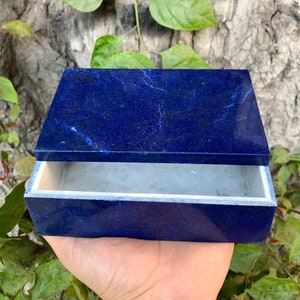 770g Beautiful Quality Lapis Lazuli Box, Lapis Box, Lapis Stone Box, Lapis Lazuli Rectangle Box, Lapis Lazuli, Lapis Jewelry Box, Lapis