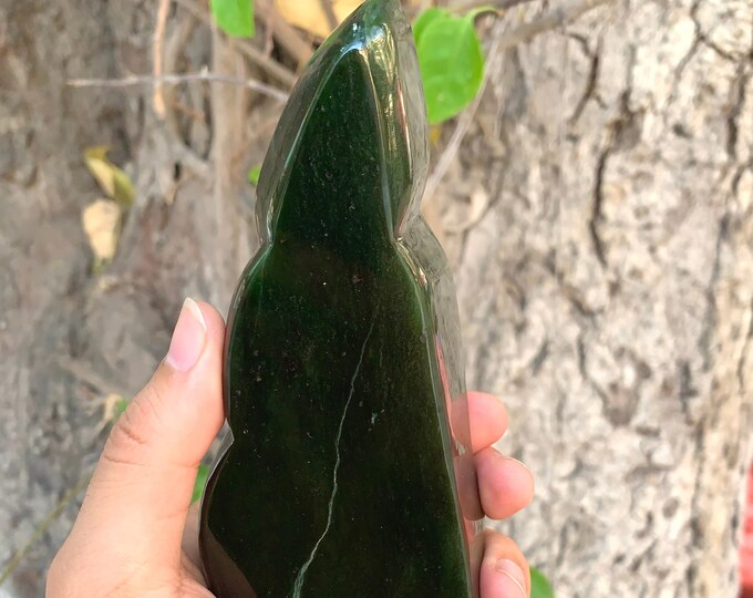 725g Nephrite Jade, Nephrite Jade Free Form, Green Nephrite Jade, Jade Stone, Nephrite Jade Stone, Jade Free Freeform, Nephrite Jade, Jade
