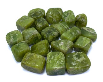 335g Best Quality Green Serpentine Tumbles, Serpentine Tumbles, Serpentine, Serpentine Stone, Yellow Serpentine Stone, Serpentine Tumbled