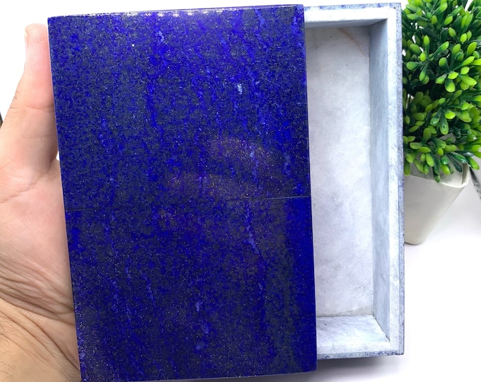 Lapis Lazuli Box, Lapis Box, Lapis Stone Box, Lapis Lazuli Rectangle Box, Lapis Lazuli, Lapis Jewelry Box, Lapis Lazuli Jewelry Box 685g