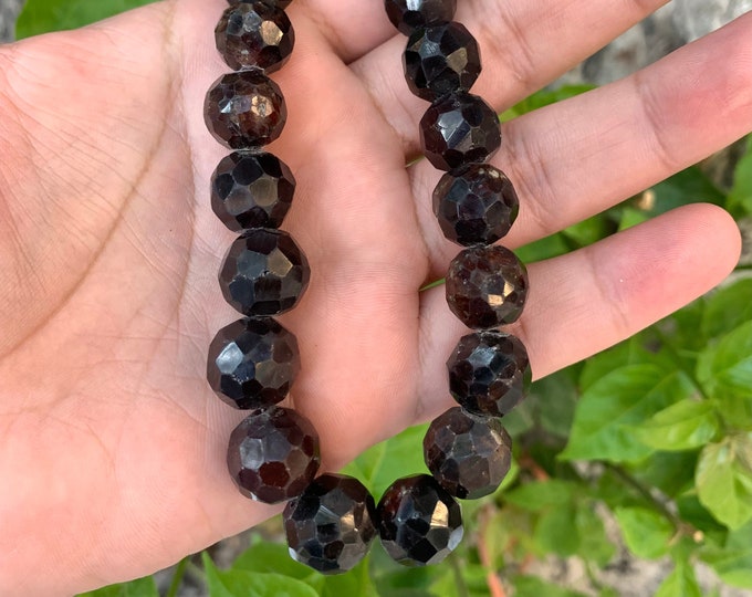 Beautiful Faceted Almandine Garnet Beads Strand, Garnet Beads Strand, Facet Beads Garnet Strand, Garnet Strand, Garnet Beads Strand, Garnet