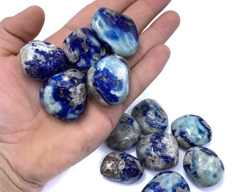 Top Quality Fluorescent Blue Afghanite, Fluorescent Afghanite Tumbles, Fluorescent Afghanite Stone, Fluorescent Afghanite Tumbles, Afghanite