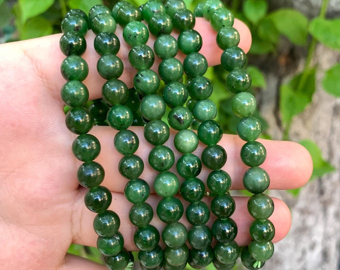 Nephrite Jade, Nephrite Jade Beads, Nephrite Beads Bracelets, Jade Beads Bracelets, Jade Beads Bracelets, Nephrite Beads, Green Jade Stone