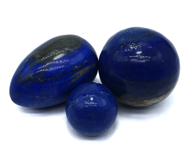 Great Quality Blue Color Lapis Lazuli Balls, Egg, Lapis Spheres, Egg, Blue Stone, Lapis Egg, Lapis Balls 255 Grams