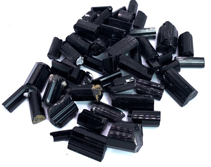 110 Grams Beautiful Lustrous Black Tourmaline Crystals, Black Tourmaline Crystals, Black Tourmaline, Tourmaline Crystals, Tourmaline Crystal