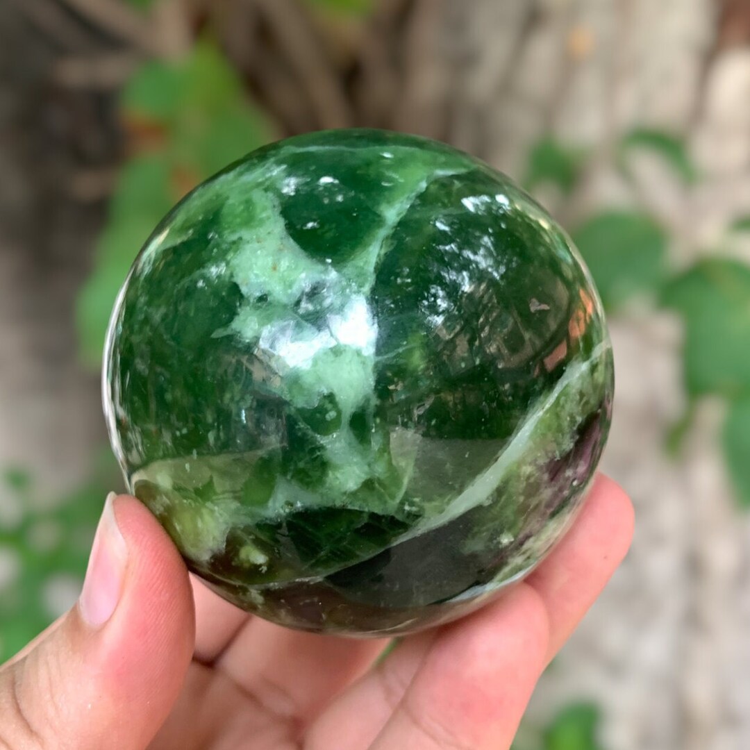 Green Color Afghan Jade Green Afghan Jade Sphere Jade Ball Etsy