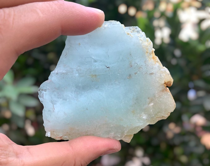 Beautiful Blue Color Aquamarine Crystal, Blue Aquamarine, Aquamarine Stone, Aquamarine Crystal 150 Grams