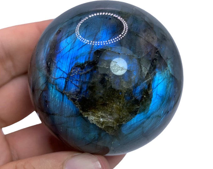 288g Beautiful Blue Labradorite Ball, Labradorite Sphere, Blue Labradorite Sphere, Labradorite Crystal Sphere, Labradorite Healing Crystal
