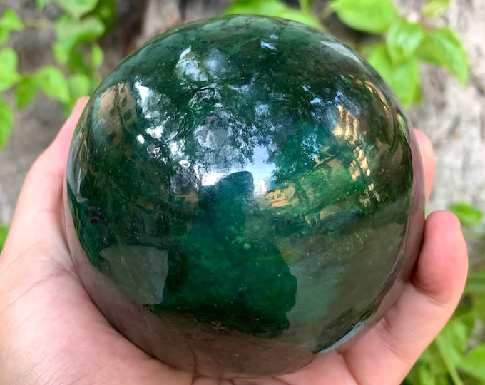 3.3 lbs Best Quality Green Nephrite Jade Sphere/Sphere From Afghanistan