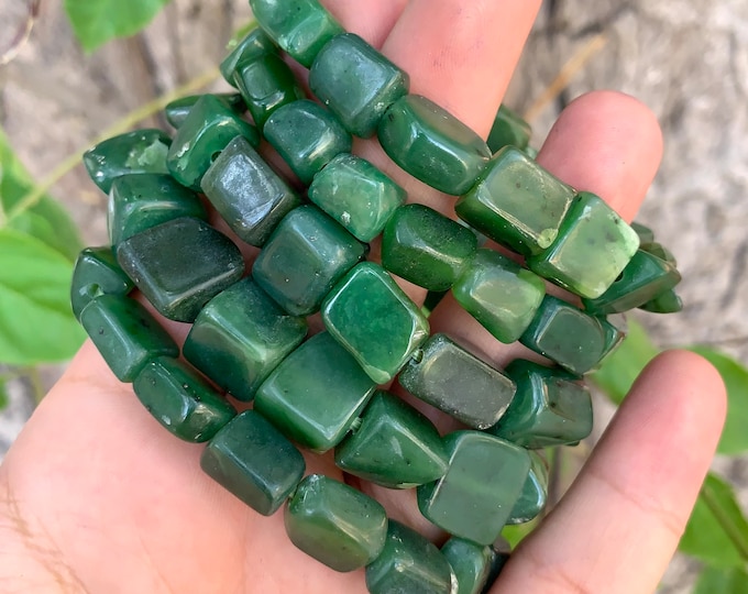 Nephrite Jade Tumbled Bracelets, Jade Tumbled Beads Bracelets, Nephrite Jade, Nephrite Jade Bracelets, Healing Stones, Jade Bracelets