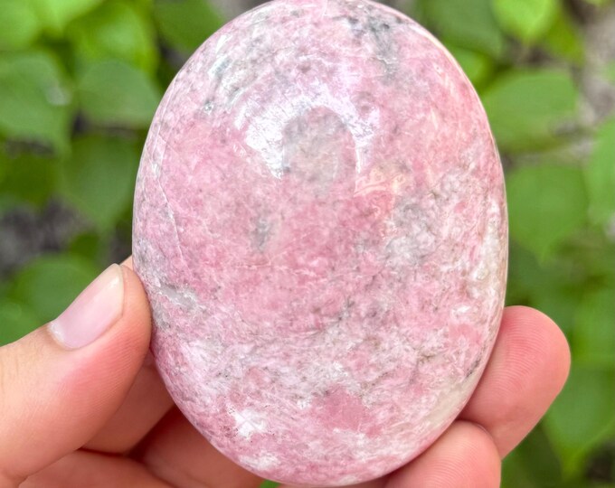165g Rhodochrosite Palm Stone, Rhodochrosite Palm Stone, Red Rhodochrosite, Red Rhodochrosite Palm Stone, Rhodochrosite Crystal Palmstone