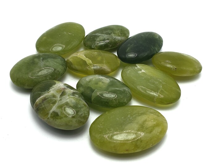 10 Pieces Amazing Quality Green Color Jade Small Palms ,Massages, Mini Palms, Jade Stone, Jade Massages, Palms 65 Grams