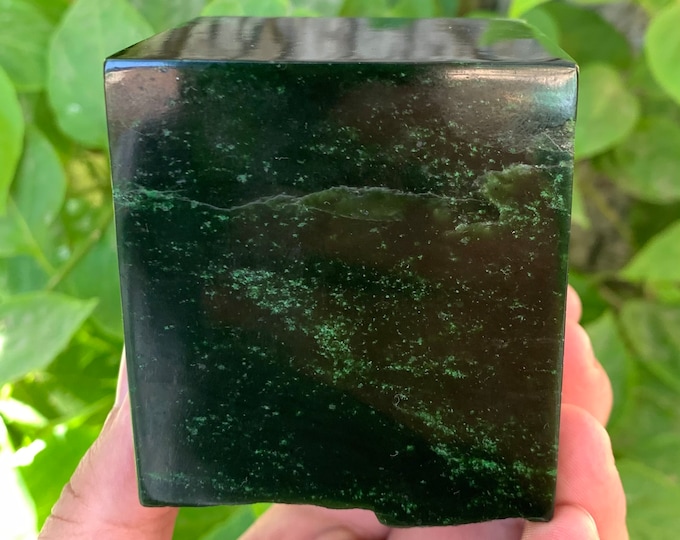 860 Grams Green Nephrite Jade Cubic Piece, Nephrite Jade, Nephrite Cubic Piece, Jade Cubic, Green Nephrite, Nephrite Jade Stone, Green Jade