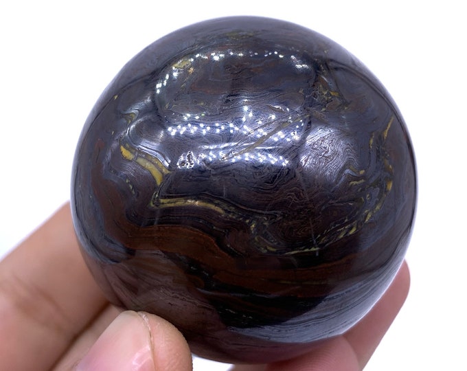 275g Great Quality Tiger Iron Stone, Tiger Iron Sphere, Tiger Eye Iron Sphere, Tiger Eye Iron Stone, Tiger Iron Ball, Tiger Iron Stone Ball