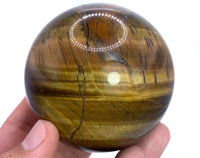 622g Beautiful Tiger's Eye Sphere, Tiger's Eye Ball, Tiger's Eye Sphere, Lustrous Tiger Eye, Tiger Eye, Tiger Eye Crystal Sphere, Tiger Eye