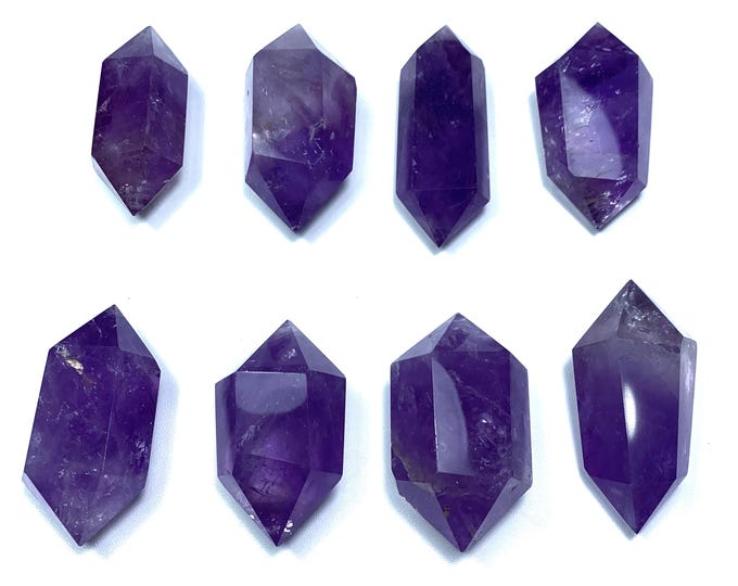 8 Pcs Beautiful Purple Amethyst Crystals, Amethyst, Amethyst Crystals, Amethyst Crystal, Amethyst Crystal Stone, Double Terminated Crystals