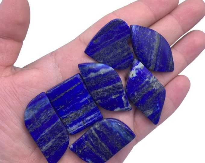 14 Pcs Super Quality Lapis Lazuli Cabochons, Lapis Lazuli Cabs, Lapis Blue Cabochons, Blue Lapis Cabochons, Lapis Cabochons