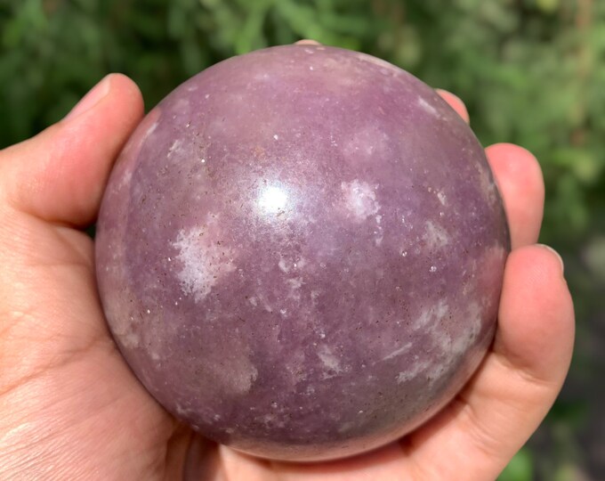 725 Grams Great Quality Pink Color Lepidolite Ball,Sphere, Lepidolite Ball, Lepidolite Crystal, Lepidolite Sphere, Pink Lepidolite