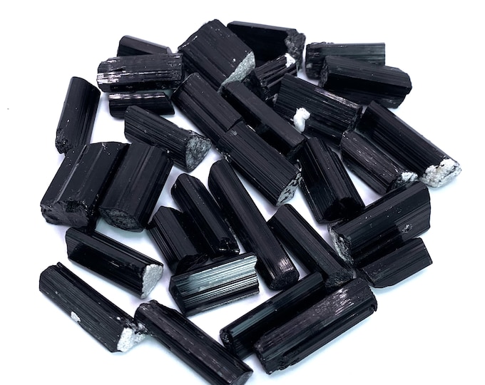 165 Grams Beautiful Lustrous Black Tourmaline Crystals, Black Tourmaline Crystals, Black Tourmaline, Tourmaline Crystals, Tourmaline Crystal
