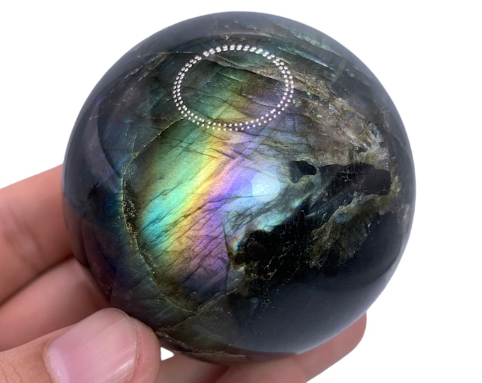 305g Natural Beautiful Blue Labradorite Ball, Labradorite Sphere, Blue Labradorite Sphere, Labradorite Crystal Sphere, Healing Crystal