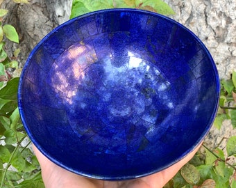 Top Quality Blue Lapis Lazuli Bowl, Lapis Lazuli, Lapis Bowl, Lapis Bowl, Lapis Stone Bowl, Blue Lapis Bowl, Lapis, Lapis Crystal Bowl, 850g