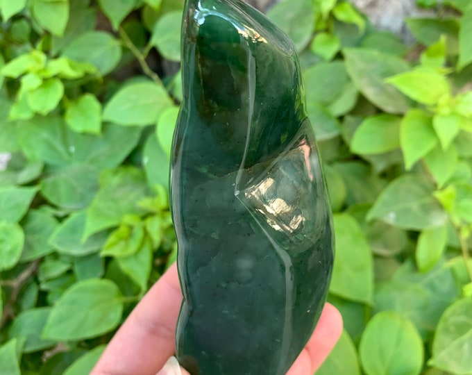 455g Best Quality Polished Green Nephrite Jade, Nephrite Jade Free Form, Nephrite Jade, Jade, Nephrite Jade Stone, Jade Free Freeform, Jade