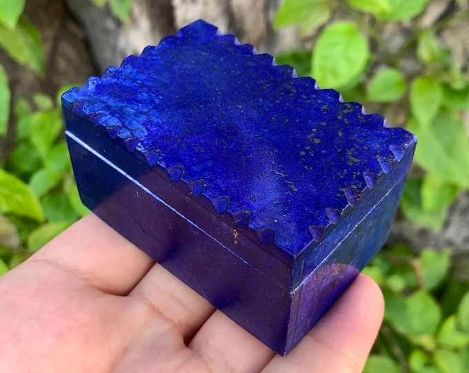 185g Beautiful Design Lapis Lazuli Box, Lapis Box, Lapis Stone Box, Lapis Lazuli Rectangle Box, Lapis Lazuli, Lapis Jewellery Box, Lapis Box
