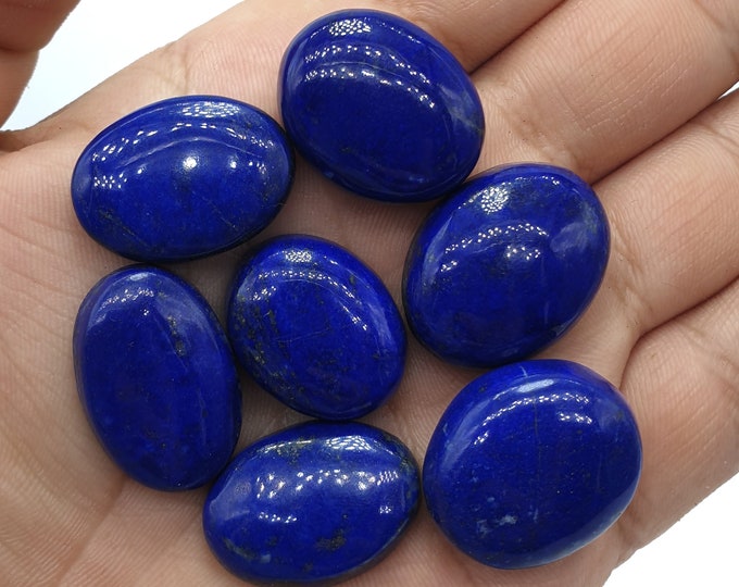 Top Quality Lapis Lazuli Cabochons, Lapis Lazuli Cabs, Lapis Blue Cabochons, Blue Lapis Cabochons, Lapis Cabochons 7 Pcs