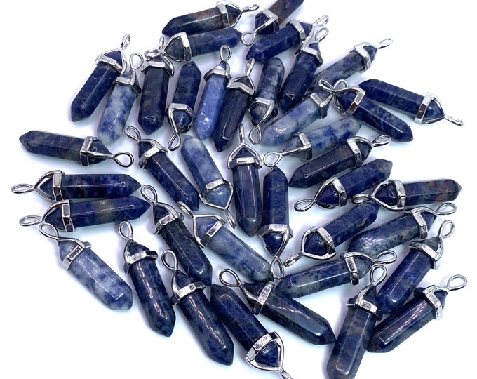 Beautiful Blue Sodalite Double Terminated Pendant, Blue Sodalite Pendant, Sodalite Pendant, Sodalite Pendants, Blue Sodalite, Sodalite Stone