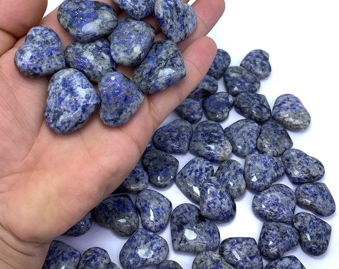 Beautiful Blue Color K2 Jasper Hearts, K2 Jasper, K2 Azurite Hearts, K2 Azurite Heart, K2 Jasper Stone