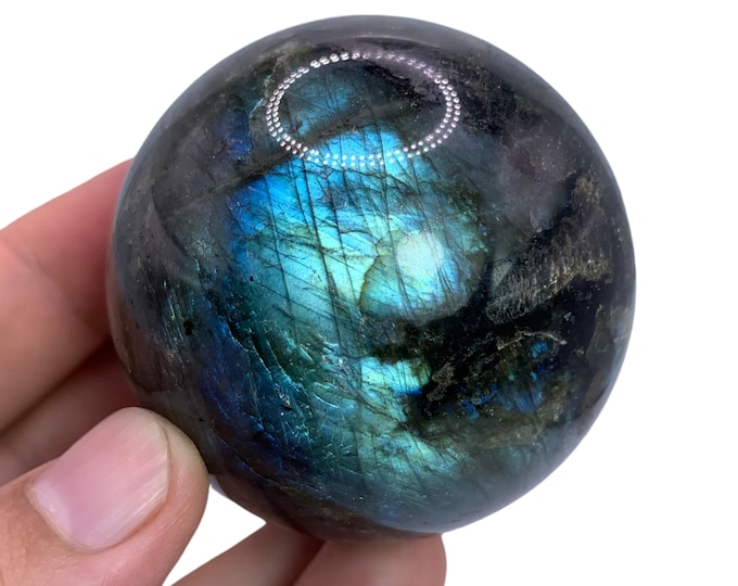 264g Natural Beautiful Blue Labradorite Ball, Labradorite Sphere, Blue Labradorite Sphere, Labradorite Crystal Sphere, Healing Crystal