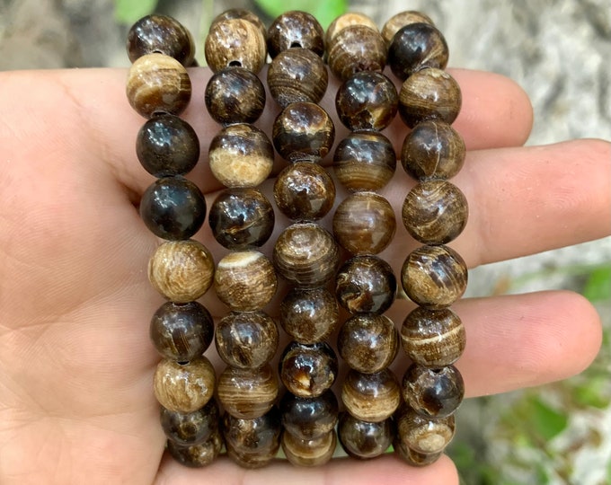 Beautiful Brown Chocolate Calcite Bracelets, Chocolate Calcite Bracelets, Chocolate Beads Bracelets, Chocolate Calcite Brown Bracelets