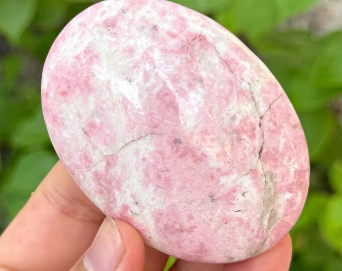 175g Beautiful Rhodochrosite Palm Stone, Rhodochrosite Palm Stone, Red Rhodochrosite, Red Rhodochrosite Palm Stone, Rhodochrosite Palmstone
