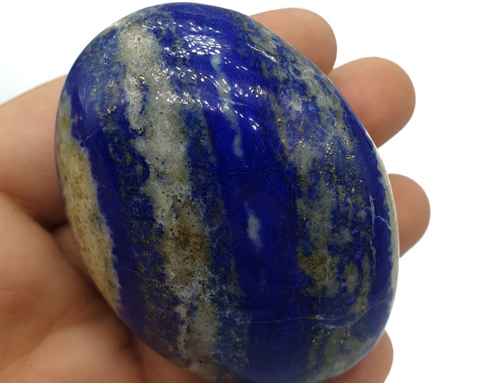 Great Quality Lapis Lazuli Palm, Massages, Blue Stone, Lapis Massage, Lapis Palm 150 Grams