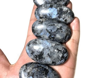 Beautiful Bluish Grey Larvikite Palmstones, Blue Larvikite Palms, Larvikite Stone Palms, Blue Larvikite, Larvikite Palm Stones, Larvikite