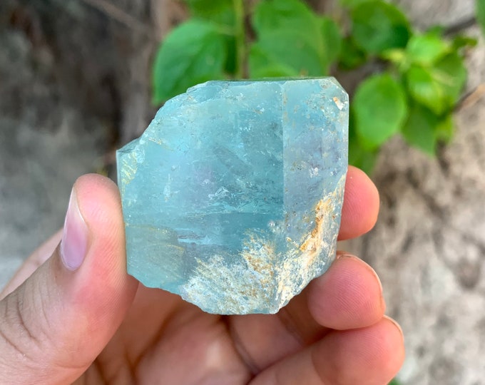 370 Ct Blue Color Aquamarine Crystal, Blue Aquamarine, Aquamarine Stone, Aquamarine Crystal
